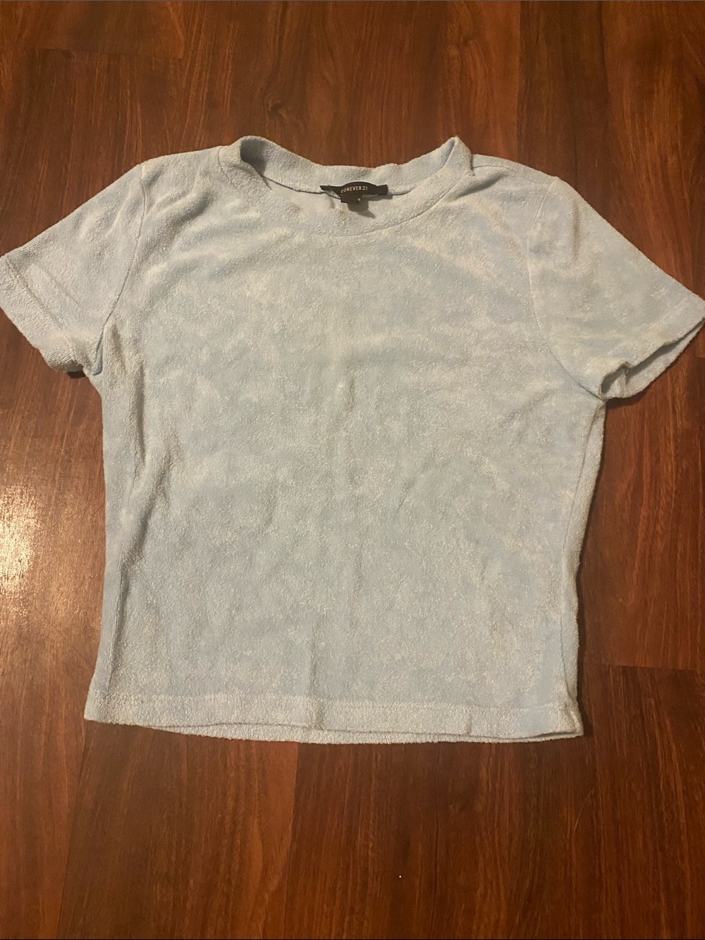 Forever 21 Light Blue Short Sleeve Crewneck Tee